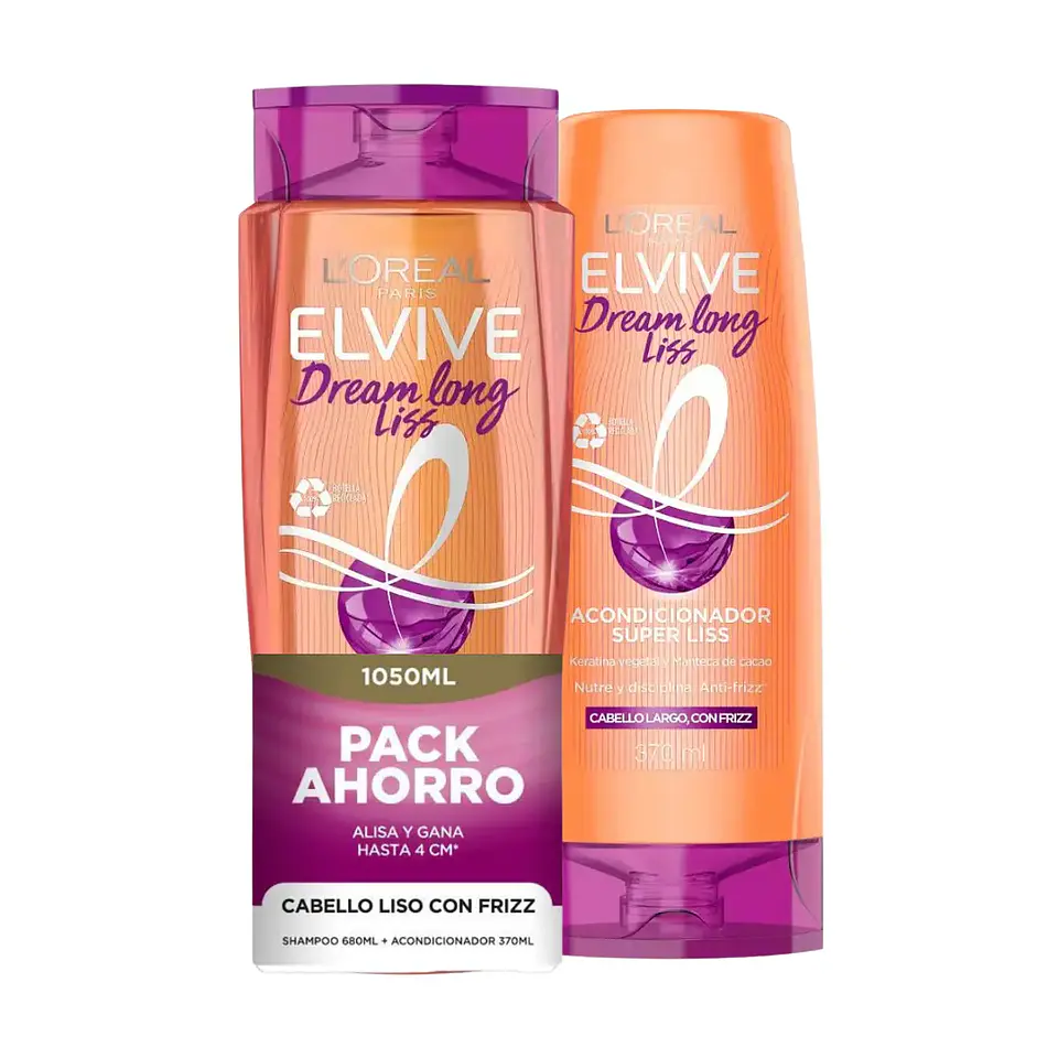 Pack Shampoo 680 ml + Acon 370 ml Dream Long Liss - L´OREAL 1