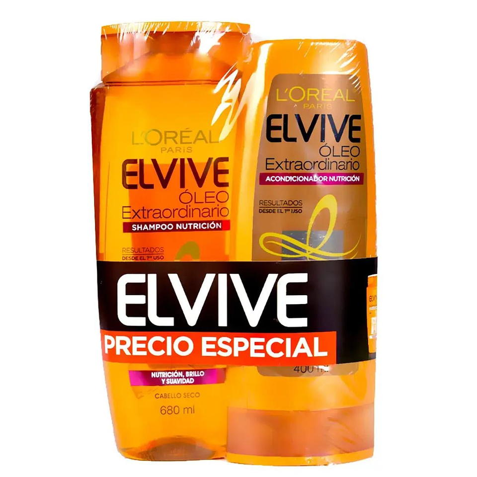 Pack Oleo Extraordinario Shampoo 680ml + Acondicionador 370ml - L´OREAL 1