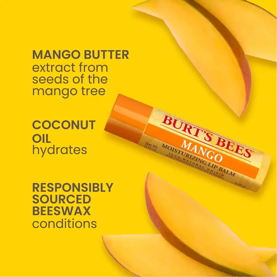 Bálsamo Labial Burt's Bees Mango 4.25grs En Blister 3