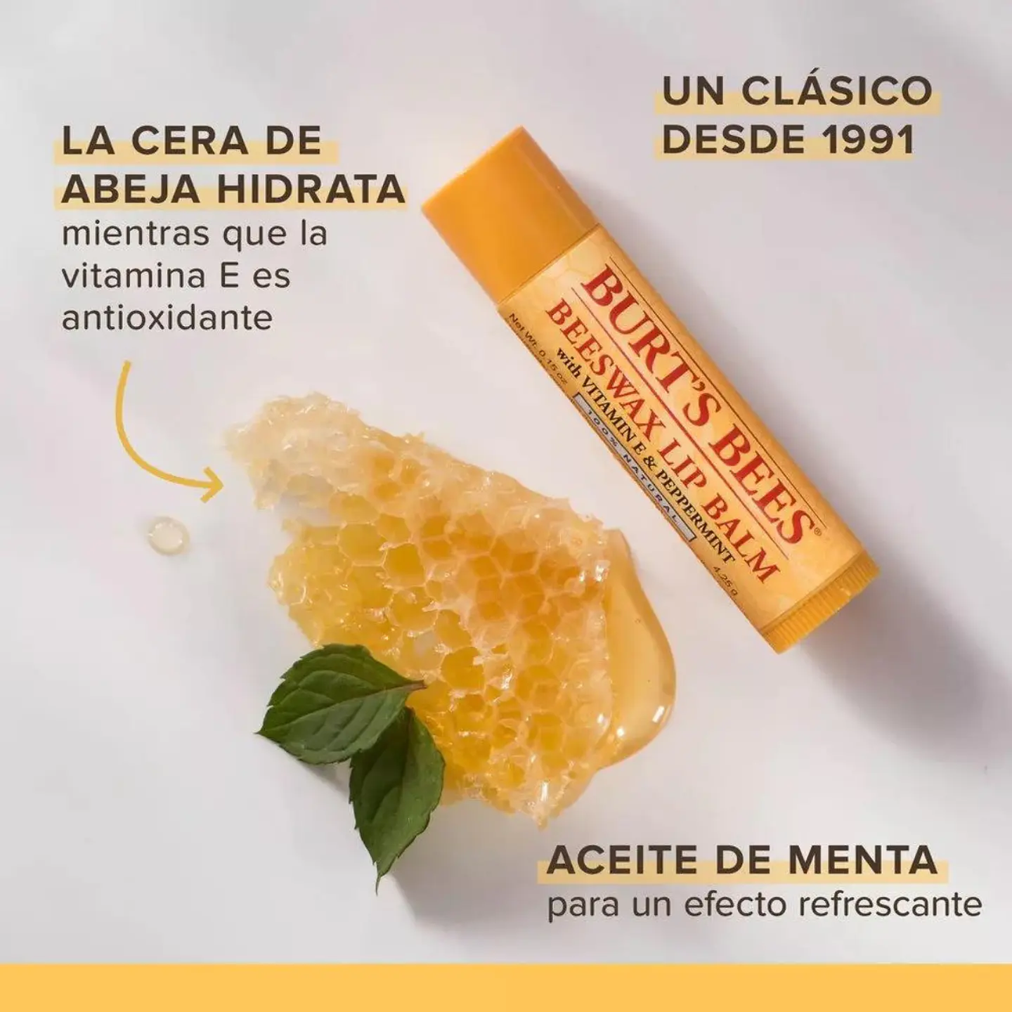 Pack x2 Bálsamo Labial Burt's Bees Cera De Abejas 4.25g 3