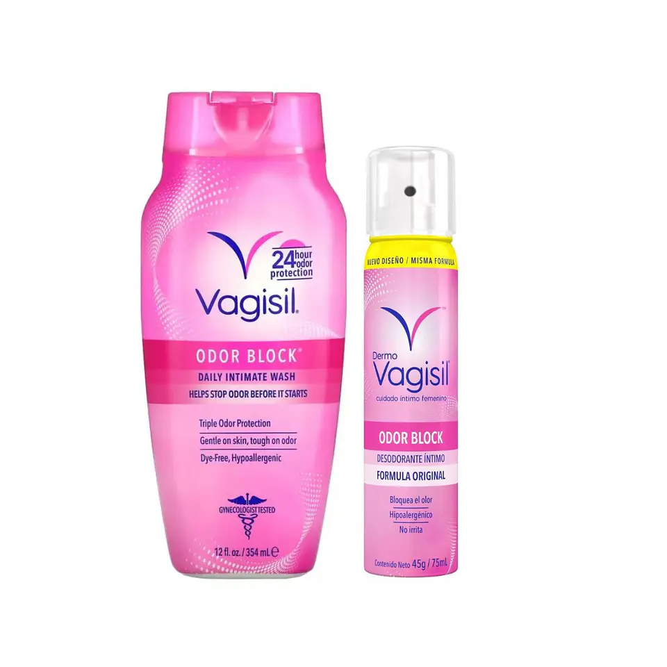 Pack Jabon intimo + Desodorante intimo Dermovagisil Odor block  1