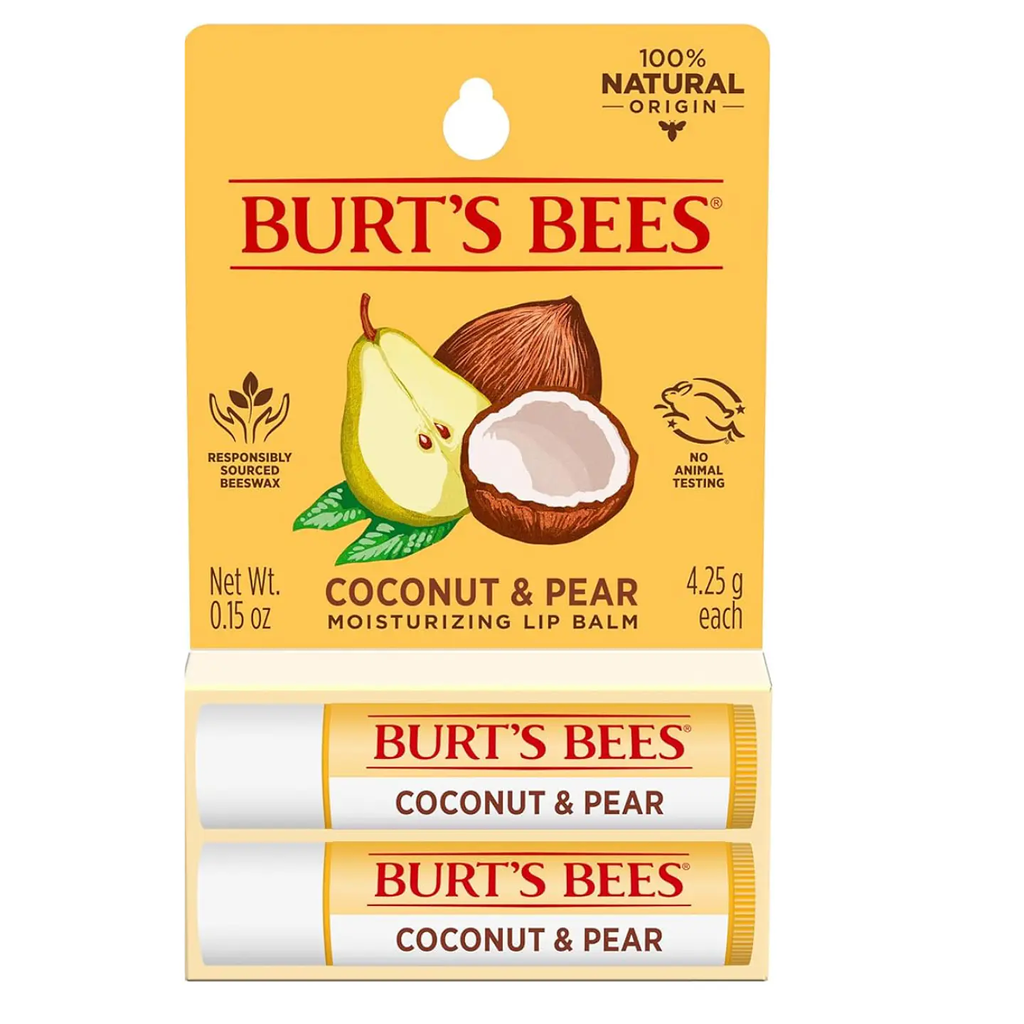 Pack 2x Bálsamo labial Blister Coconut + Pear Burt’s Bees 8.50 gr 1