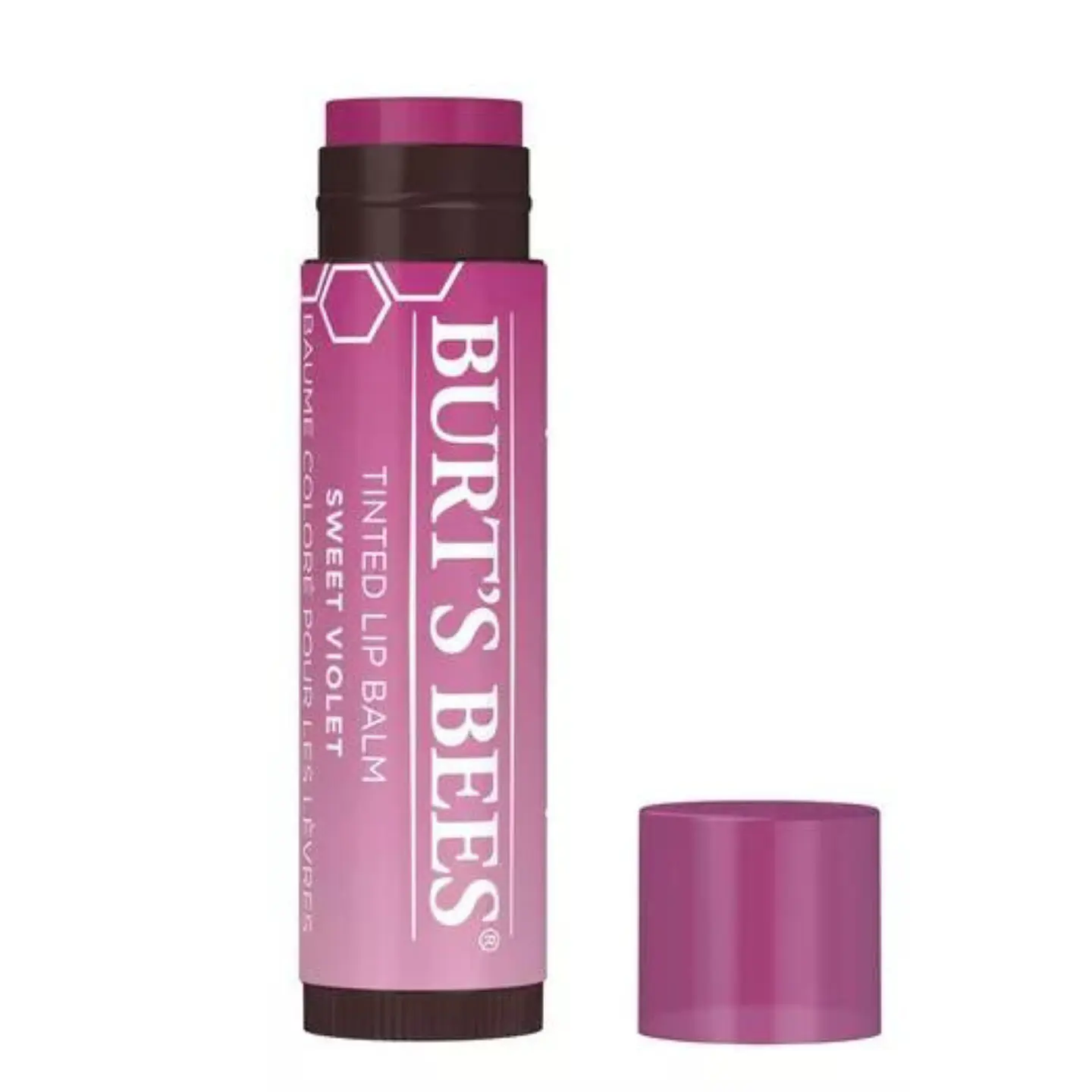 Bálsamo Labial Con Color Burt's Bees Sweet Violet 4.25grs En Blister 2