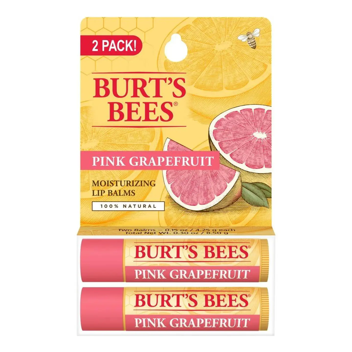 Pack 2x Bálsamo Labial Burt's Bees Pomelo Rosado 8.50 gr 1