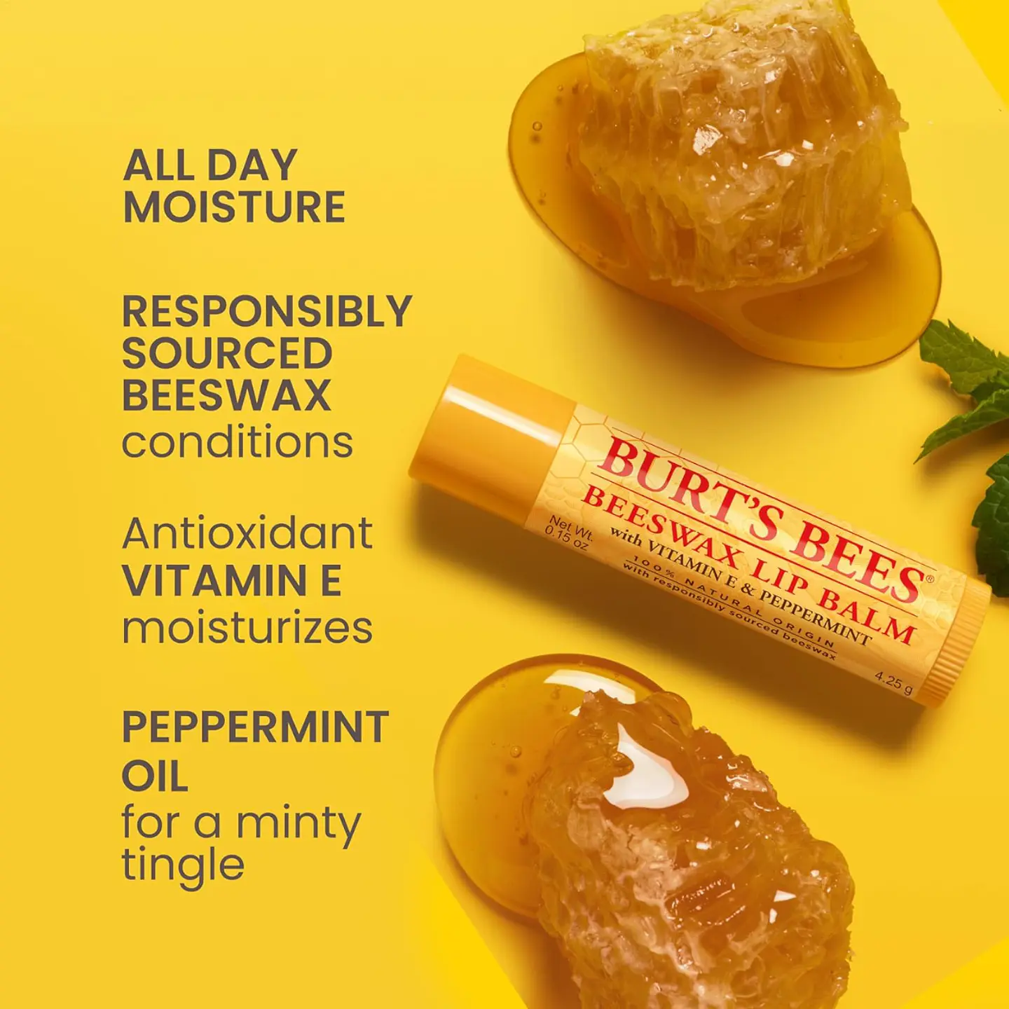 Bálsamo Labial Burt's Bees Cera De Abejas En Blister 4