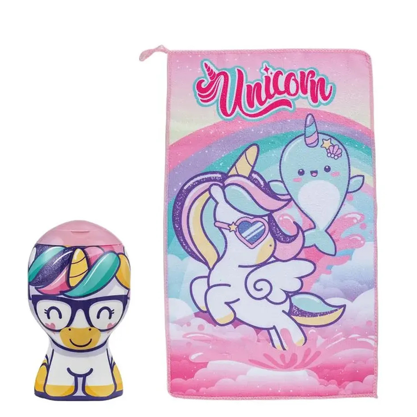 Set de Cuidado personal Unicornio shampoo + toalla unicornio Gelatti 2