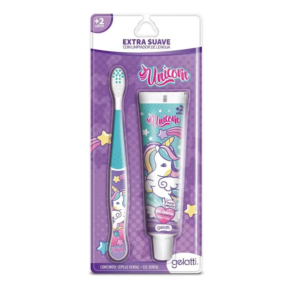 Cepillo De Dientes Ultra Suave + Pasta 50grs Unicornio 1