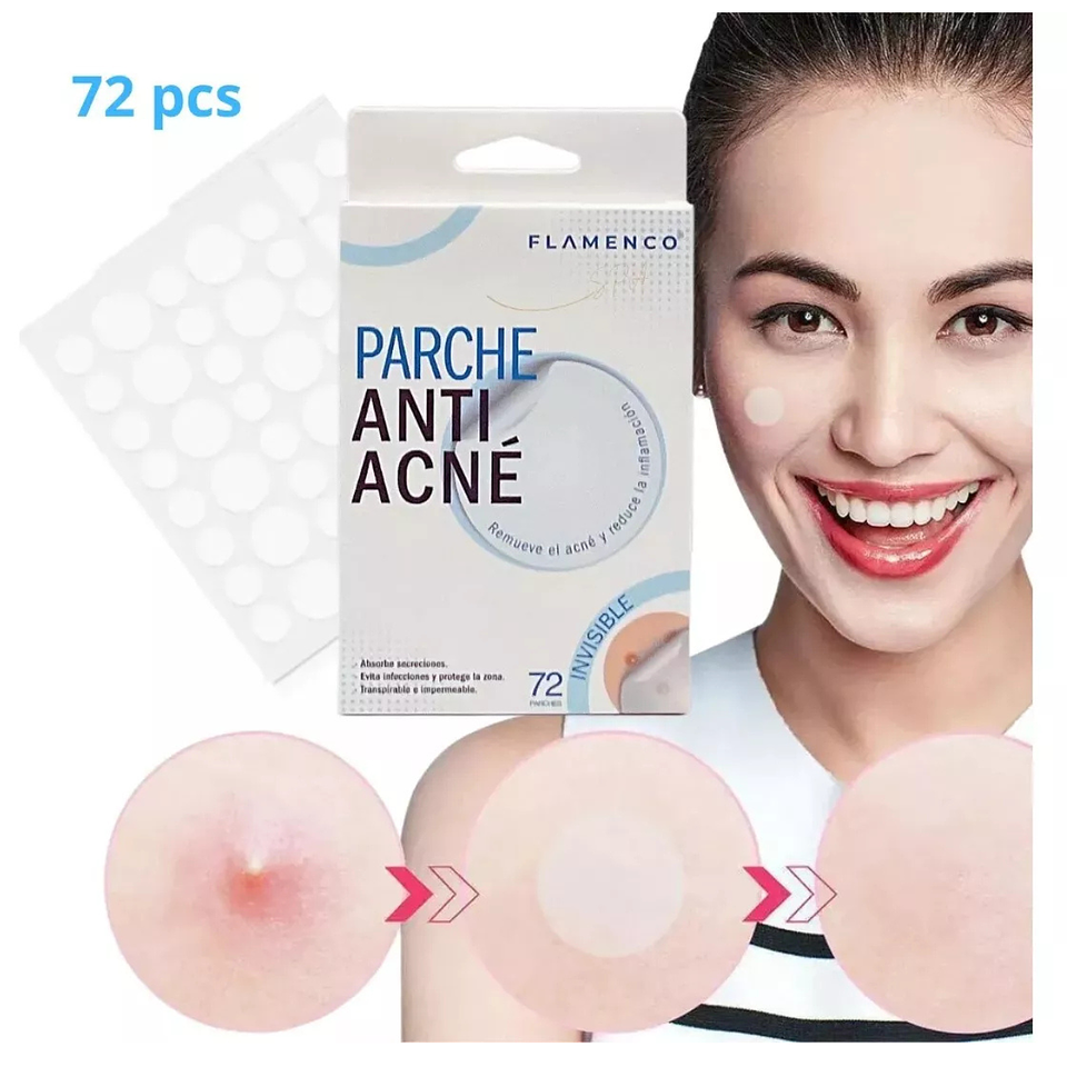 Parche Anti Acne Invisible 72u Flamenco Momento de aplicación Día/Noche Tipo de piel Grasa  3