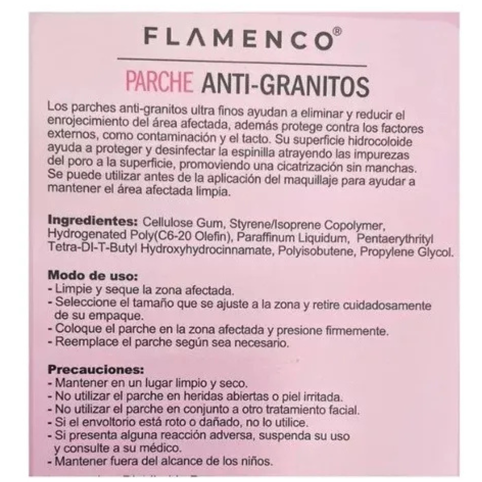 Parches Antiacne Piel Mixta/grasa Hidrocoloide Flamenco Delgadas 24 Und 5