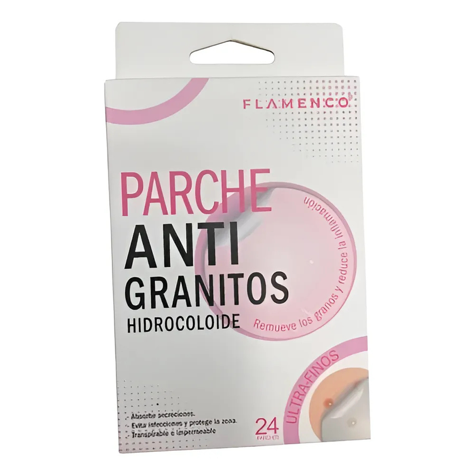 Parches Antiacne Piel Mixta/grasa Hidrocoloide Flamenco Delgadas 24 Und 1