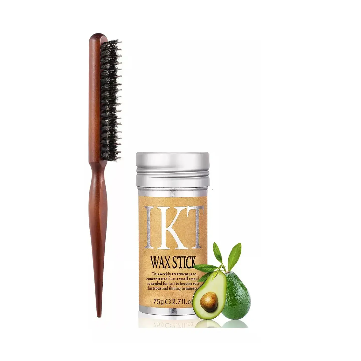 Cera En Barra Para Cabello + Cepillo Pulidor 1