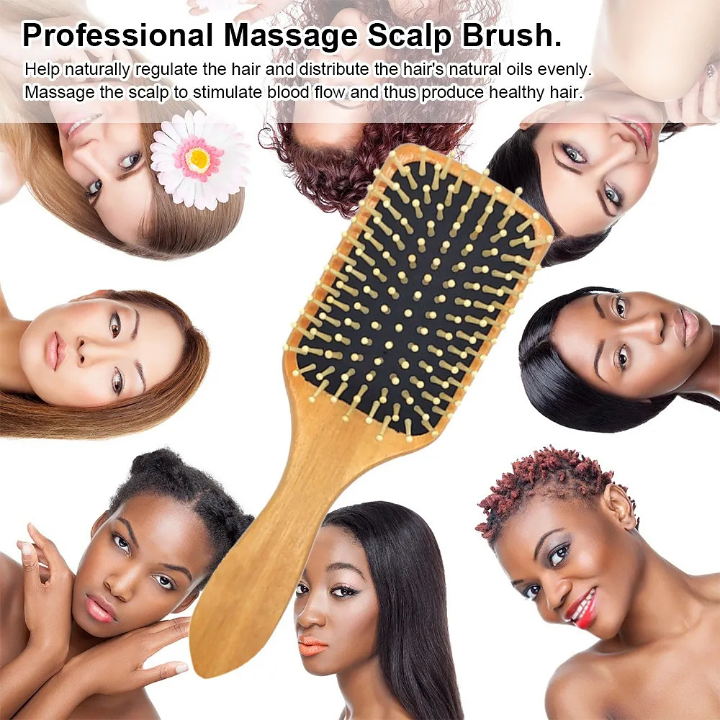 Cepillo Profesional Antifrizz Cabello Desenredante Antiestatico 6