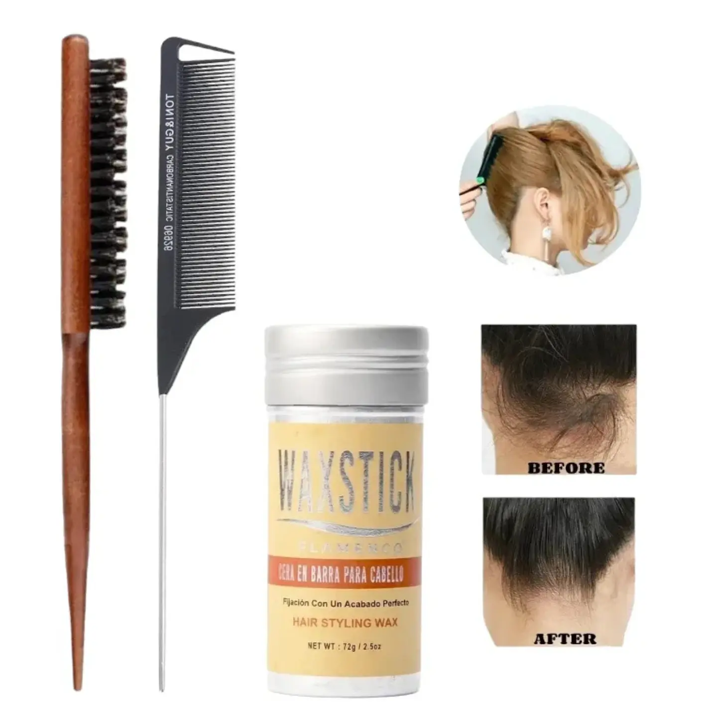 Cera En Barra Flamenco Con Cepillo Pulidor Y Peineta De Cola 2