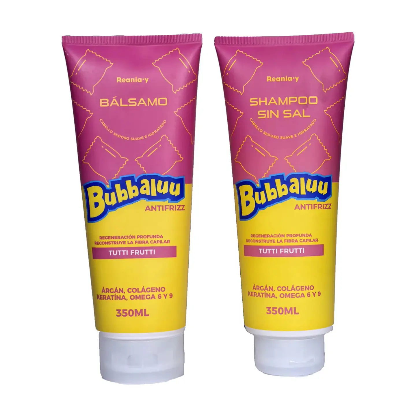 Kit Shampoo + acondicionador + crema + serum Bubbaluu Tutti Frutti 2