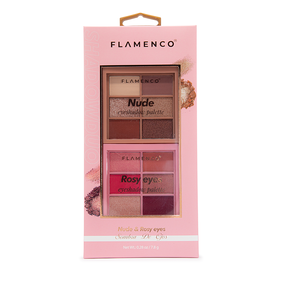 Set De Sombras de Ojos Maquillaje Rosy Nude Eyes Rosa 1