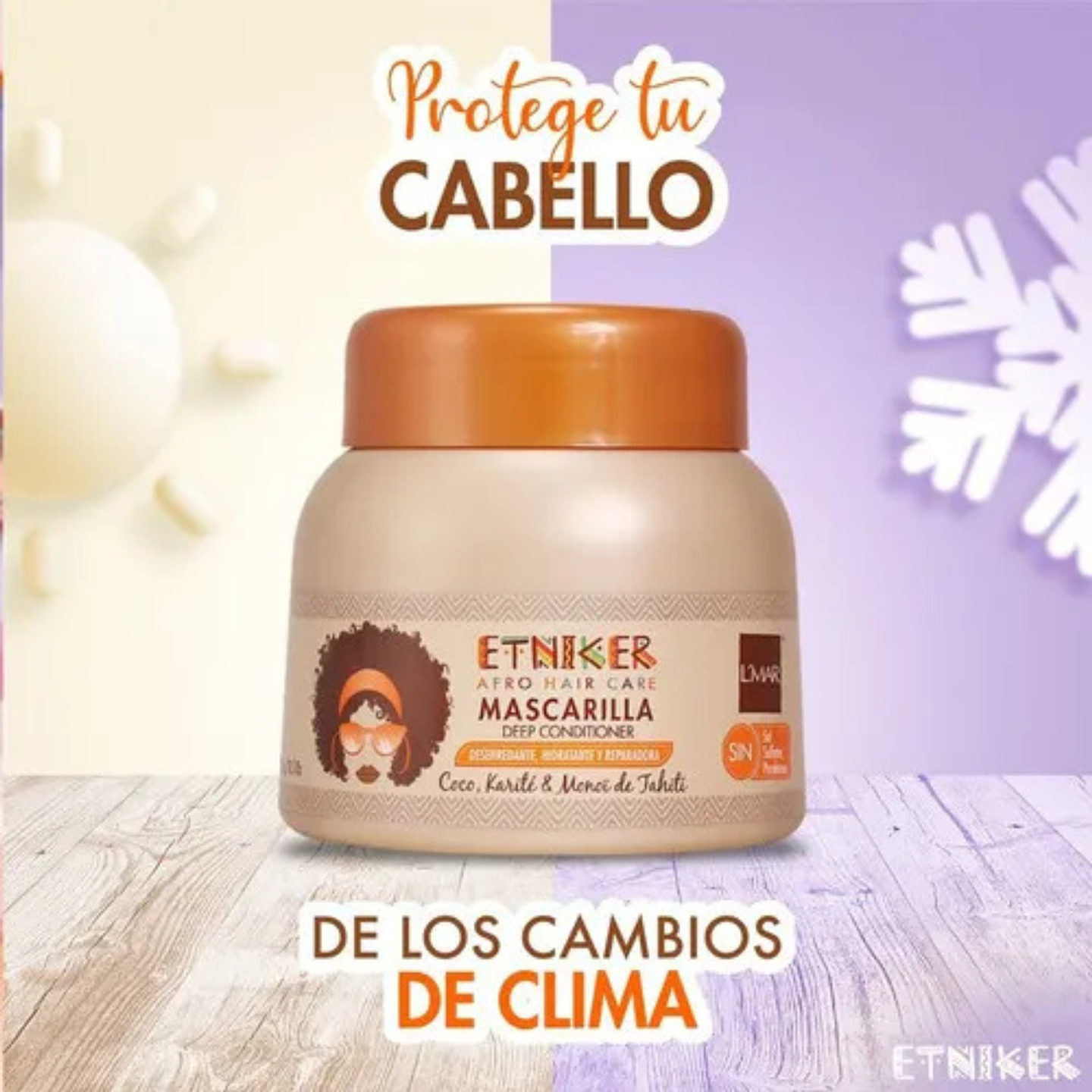 Mascarilla Acondicionador Para Rizos Rulos Etniker 300g 4