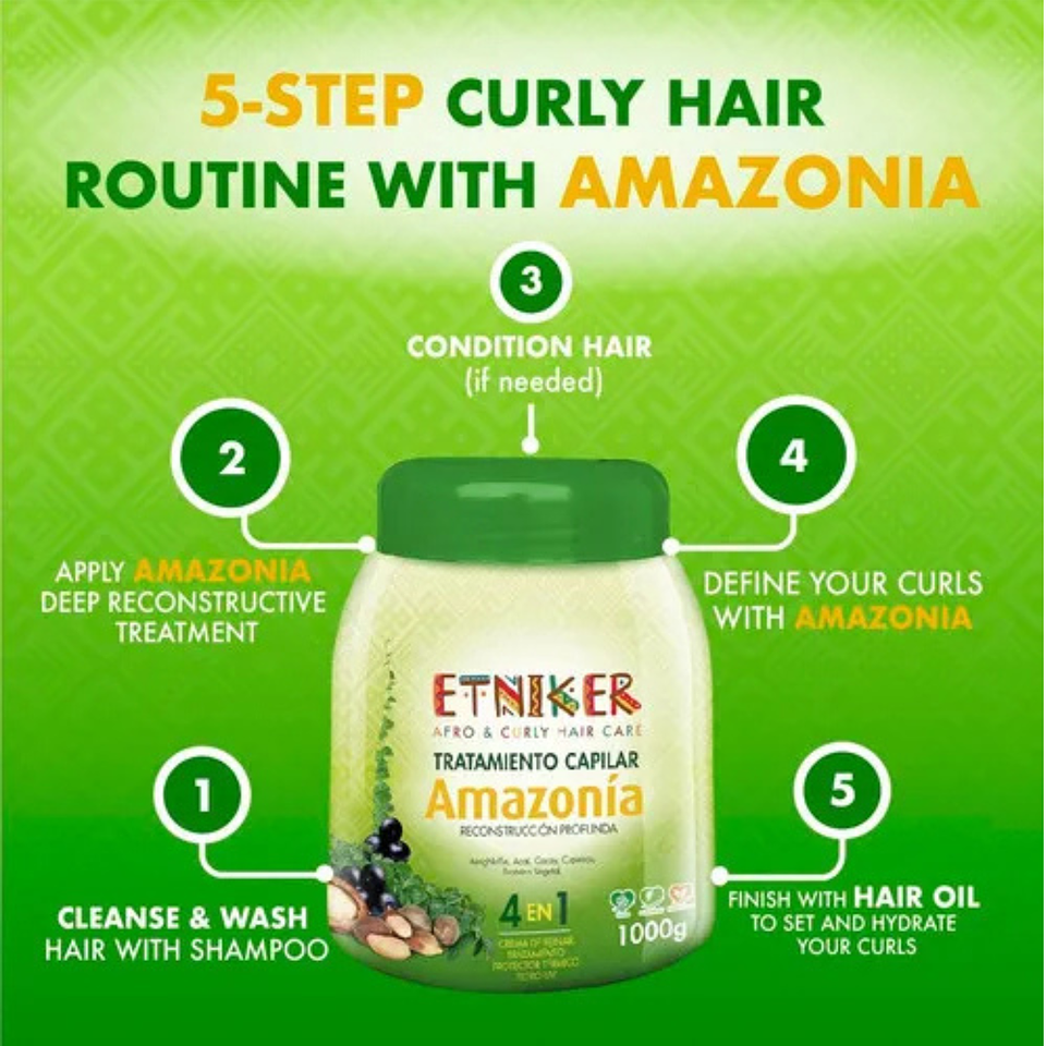 Tratamiento Capilar 4en1 Amazonía Reconstrucción Etniker 1kg 3