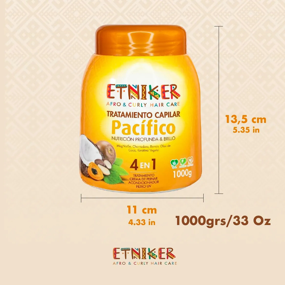Tratamiento Capilar Pacífico Etniker-nutrición Profunda & Brillo 2
