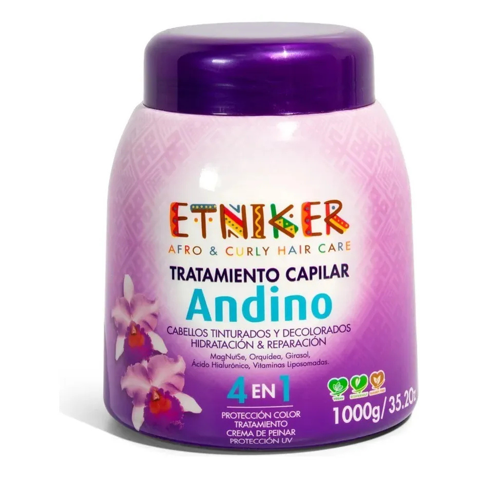 Tratamiento Capilar Andino Etniker Rizos Rulos Ondulado 1