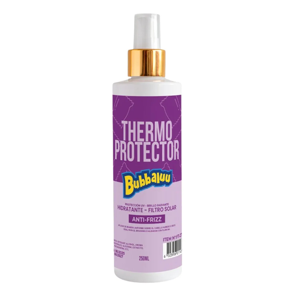  Protector Termico Capilar Hidratante Antifriz 250ml Bubbaluu Uva 1