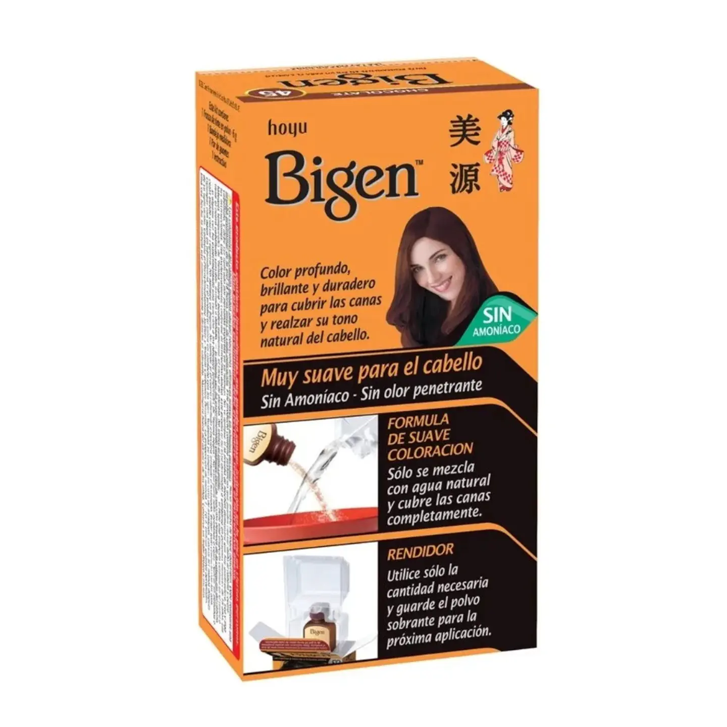 Tinte Bigen Polvo 45 Chocolate Permanente Sin Amoníaco 45 Chocolate 2