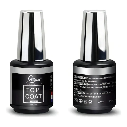 Top Coat Permanente Loveyes Esmalte Uñas Profesional 15ml