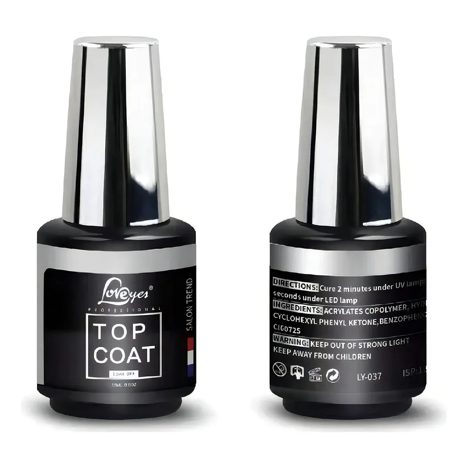 Top Coat Permanente Loveyes Esmalte Uñas Profesional 15ml 2