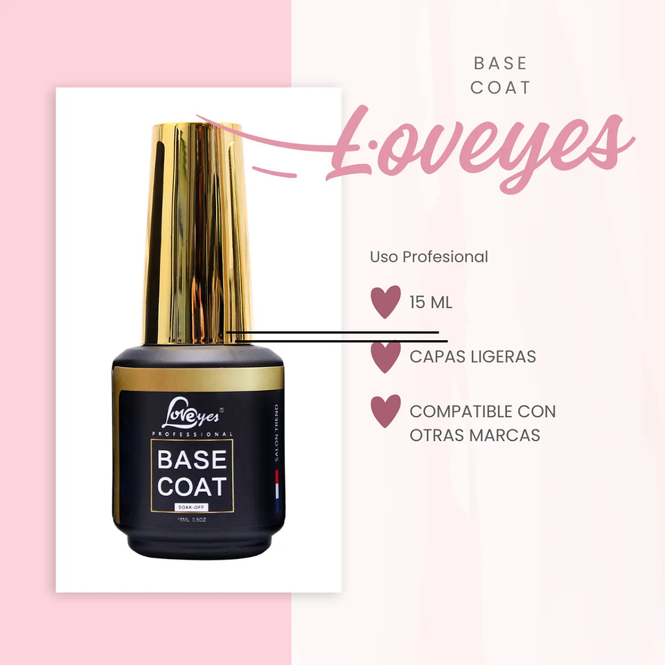 Base Coat Loveyes Profesional 15ml Uñas   3