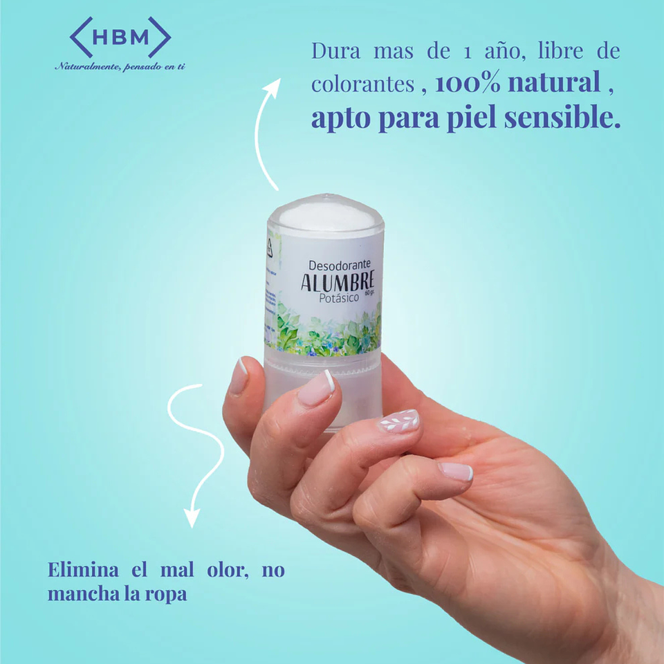 Desodorante Piedra De Alumbre 100% Natural  3