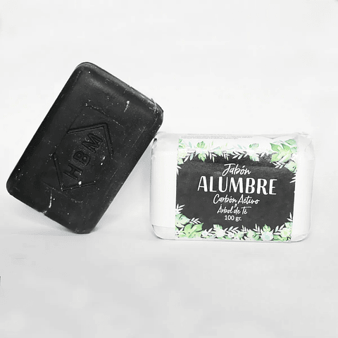 Jabon De Piedra De Alumbre Con Carbon Activo Y Arbol De Te