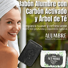 Jabon De Piedra De Alumbre Con Carbon Activo Y Arbol De Te