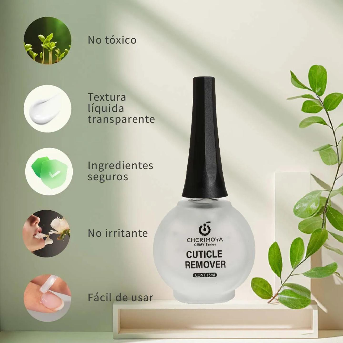 Removedor De Cuticulas Gel 15ml Cherimoya 6