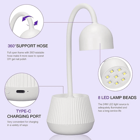 Lampara Uv Uñas Soft Gel 18w Flor De Loto - Cherimoya