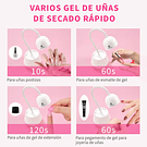 Lampara Uv Uñas Soft Gel 18w Flor De Loto - Cherimoya