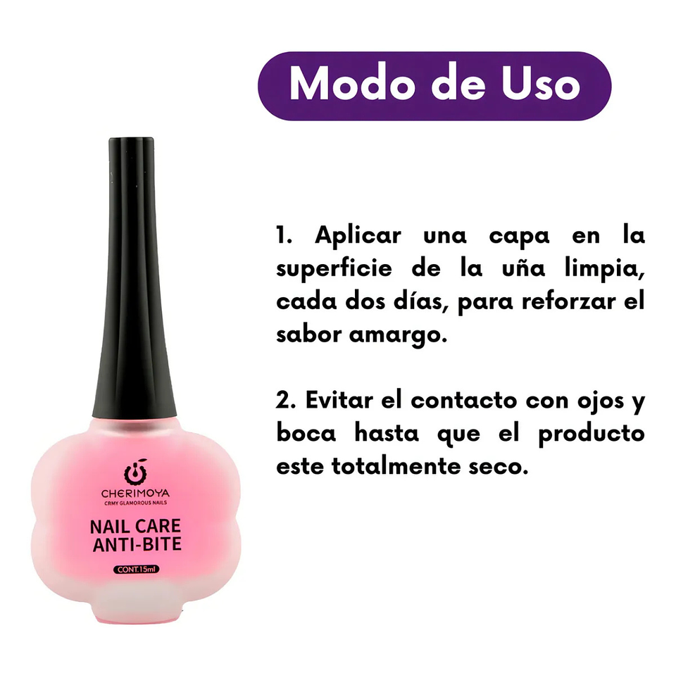 Esmalte Tratamiento Para No Morderse Las Uñas Cherimoya 4