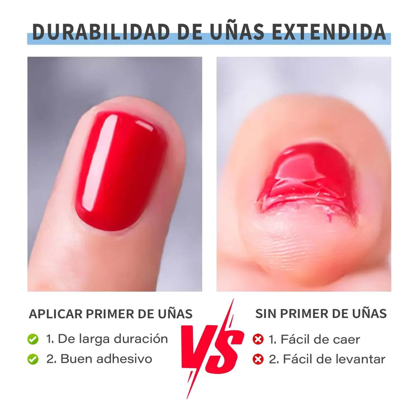 Primer Sin Ácido Para Uñas Esmaltes Manicure Cherimoya 15ml 5