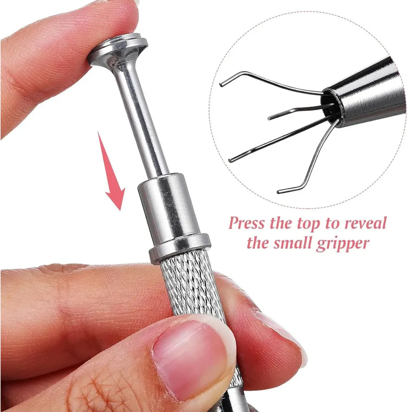 Pinza De Agarre Y 100 Esponjas Blender Manicuria Cherimoya 4