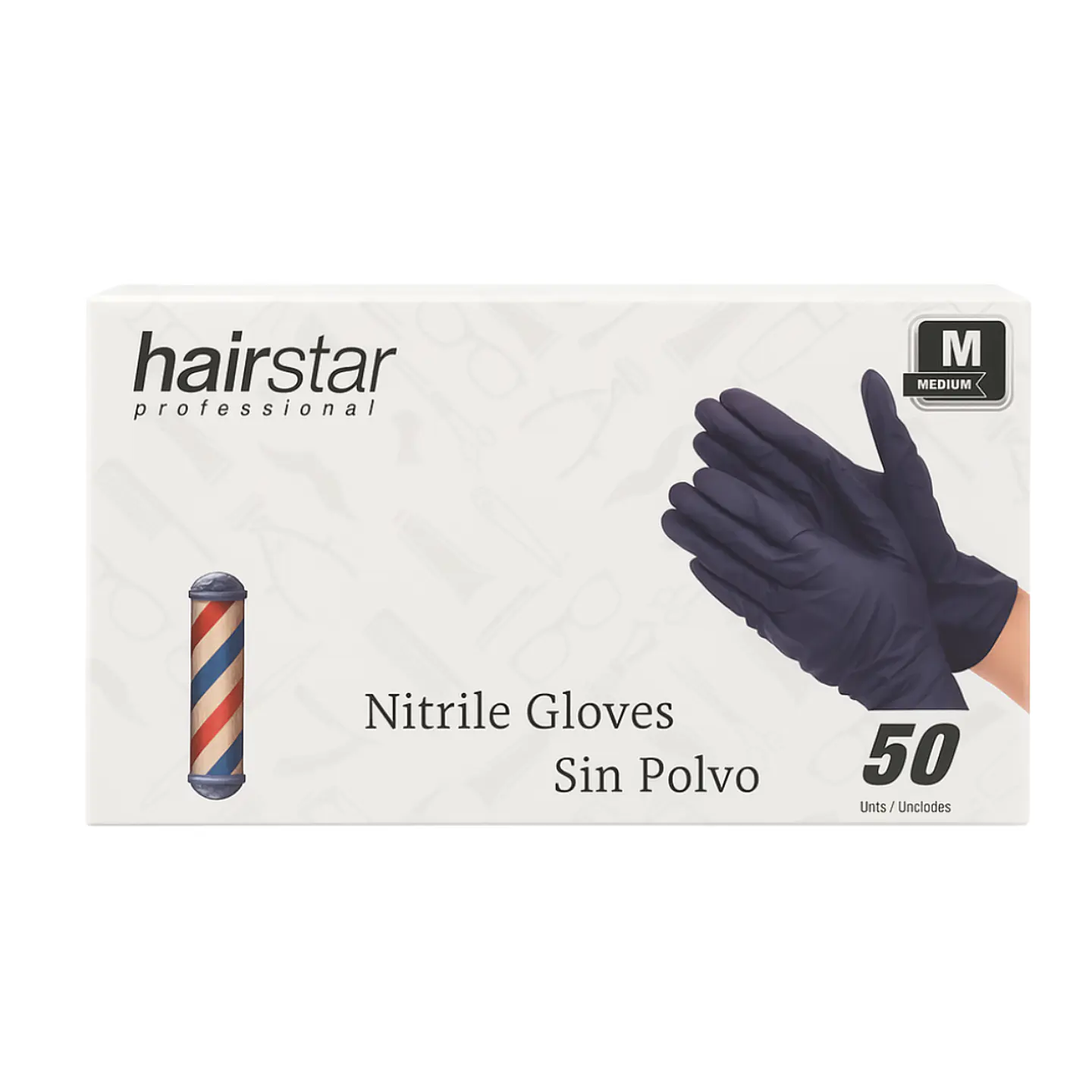 Guantes Nitrilo Negro  Peluqueria Hairstar Profesional Talla M Negro M 2