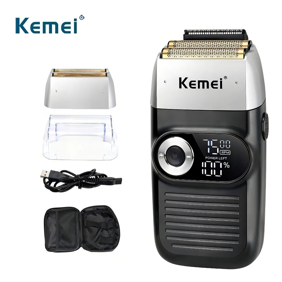 Máquina Afeitadora Kemei Km-2026 Negra Negro 2