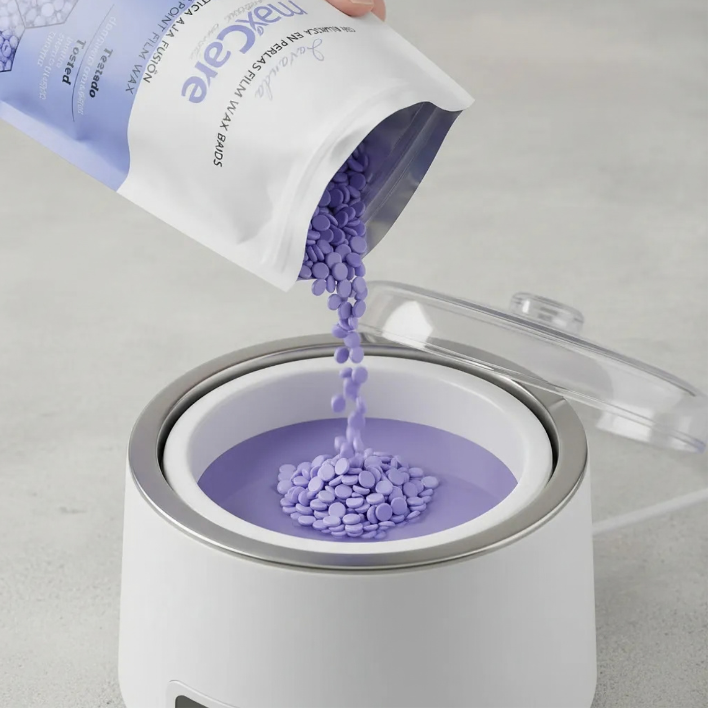 Cera Depilatoria MaxCare 1000gr Lavanda  4