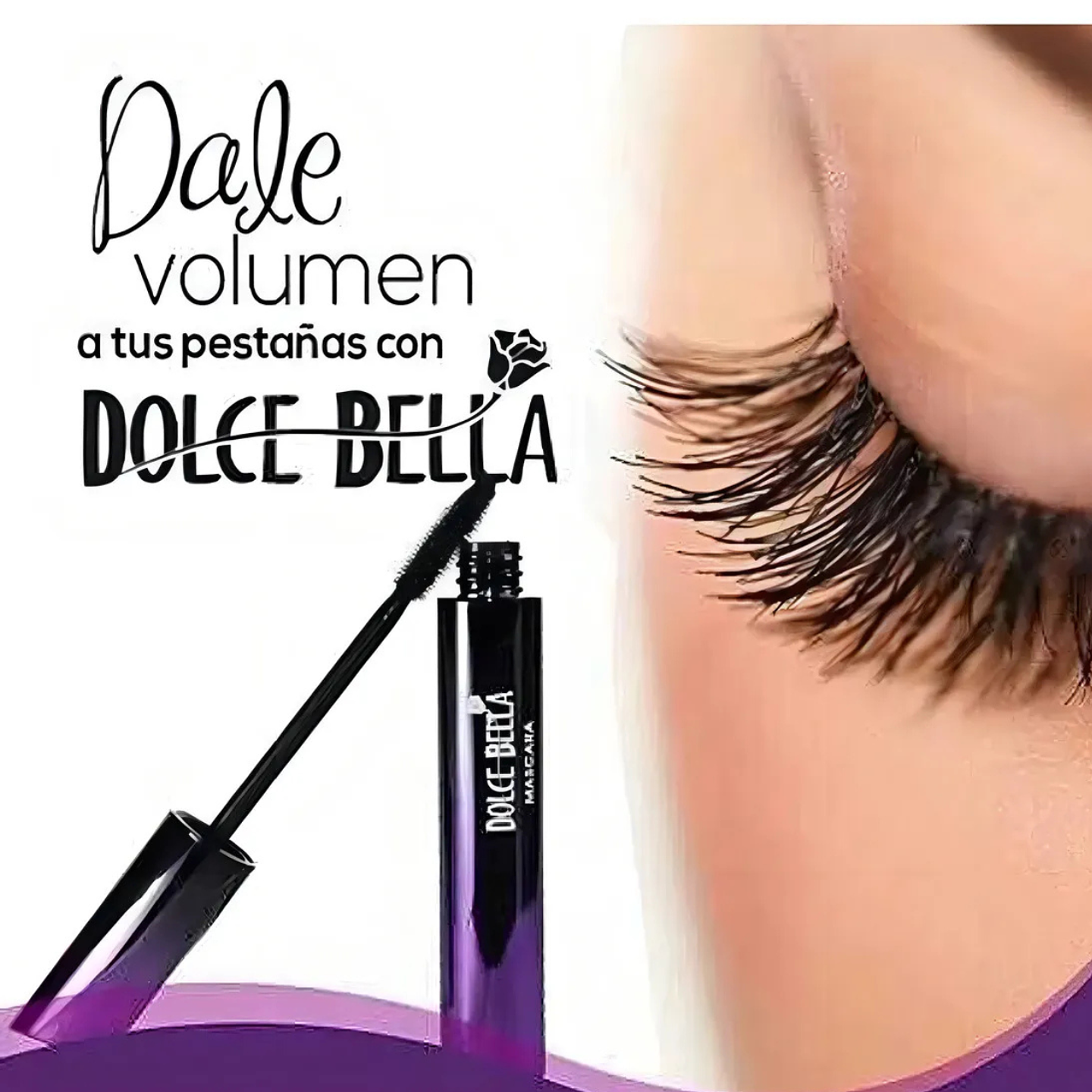 Máscara De Pestañas Rimel  Volumen Y Defincion Dolce Bella 3