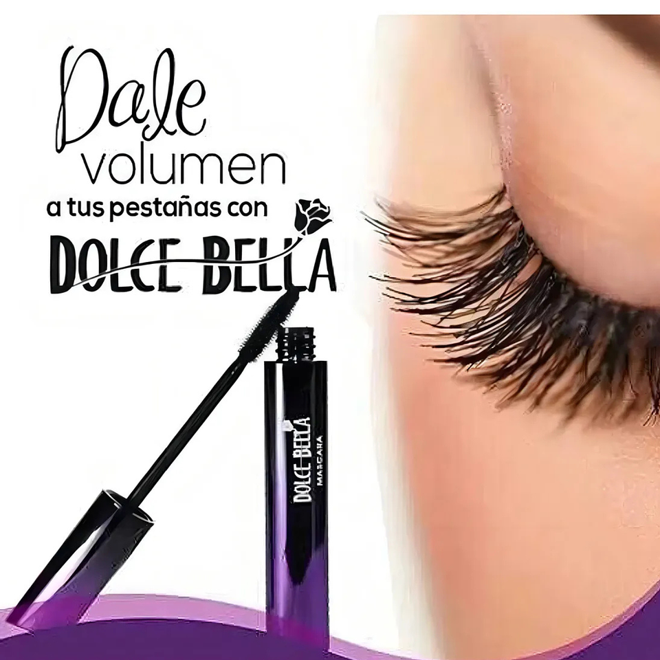 Máscara De Pestañas Rimel  Volumen Y Defincion Dolce Bella 3