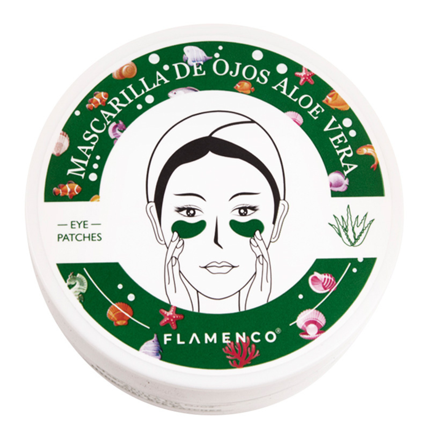 Parches Mascarilla Hidrogel Aloe Vera Anti Ojeras Flamenco 2