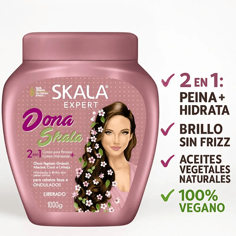 Mascara Skala 2 En 1 Dona 1000 G Nutricion Y Brillo