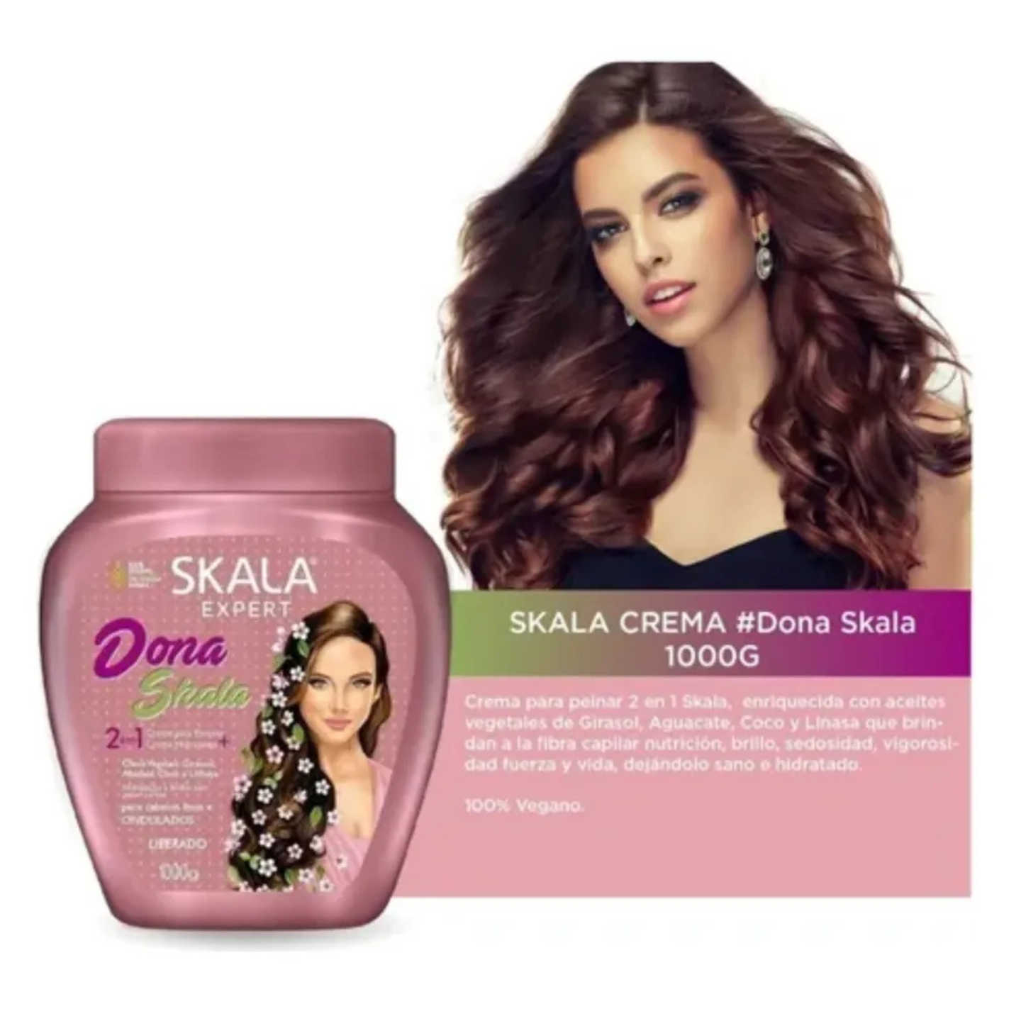 Mascara Skala 2 En 1 Dona 1000 G Nutricion Y Brillo 4
