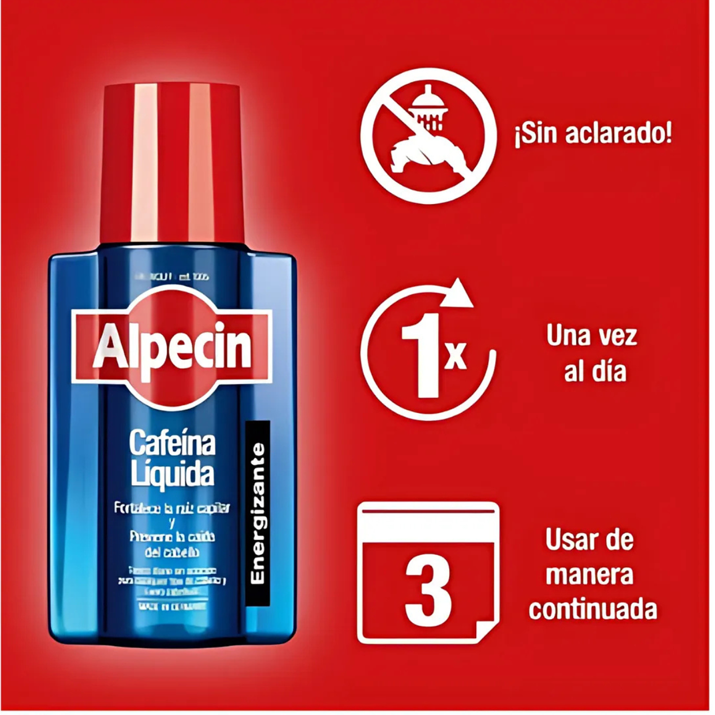 Tonico Anticaída Cafeina Liquida 200ml Alpecin Calvicie 3