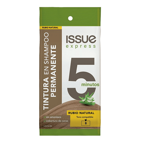 Tintura En Shampoo Issue Express 5 Minutos Rubio Natural
