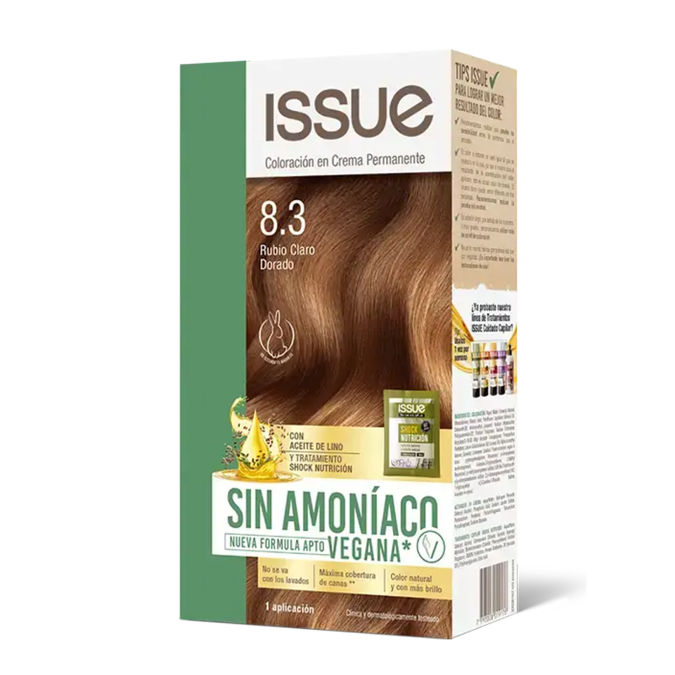 Tinte Isuue Kit Sin Amoniaco Tono Color Tintura Cabello 6