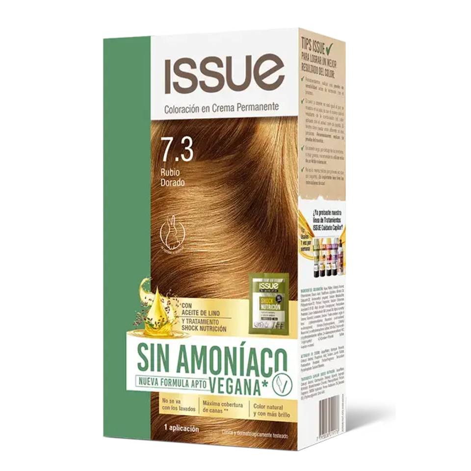 Tinte Isuue Kit Sin Amoniaco Tono Color Tintura Cabello 7