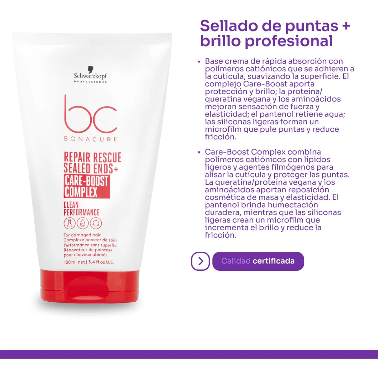 Serum Reparador Puntas  Bonacure Repair Rescue Reconstrucción Total 100ml 3